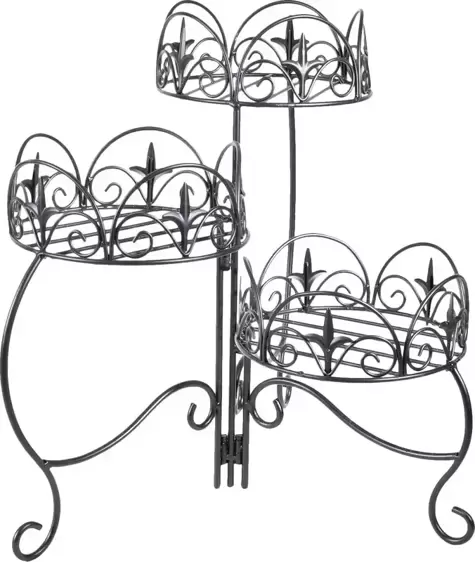 Panacea 3 Tier Finial Folding Plant Stand - image 1