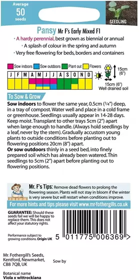 Pansy Mr F's Early Mixed F1 - image 2