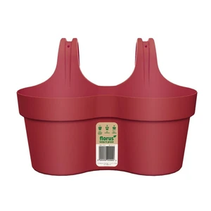Paris Duo Balcony Hanging Pot - Deep Red