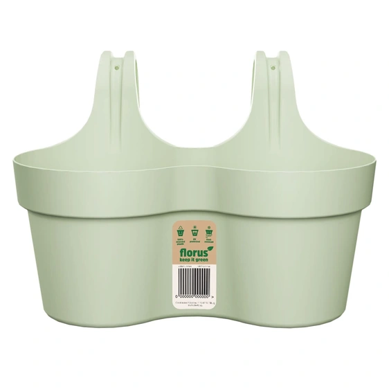 Paris Duo Balcony Hanging Pot - Mint Green