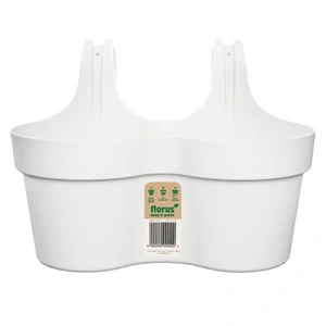 Paris Duo Balcony Hanging Pot - White