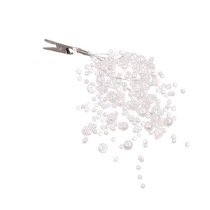 Pearl Christmas Tree Clip - White
