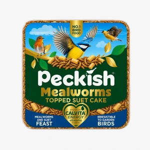 Peckish Mealworm Topped Suet Cake