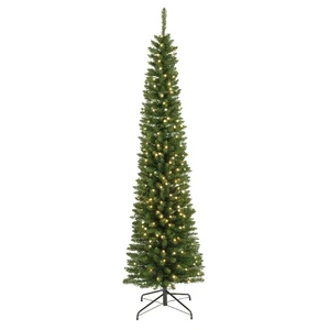 Pencil Pine Pre-Lit Artificial Christmas Tree 7ft