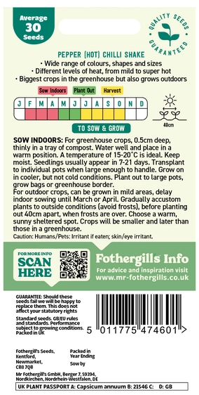 Pepper (Chilli) Chilli Shake Seeds - image 2