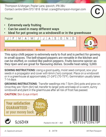 Pepper (Chilli) Hot Pot Seeds - image 2