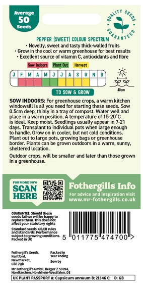 Pepper (Sweet) Colour Spectrum - image 2