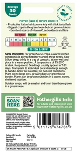 Pepper (Sweet) Topepo Rosso F1 Seeds - image 2