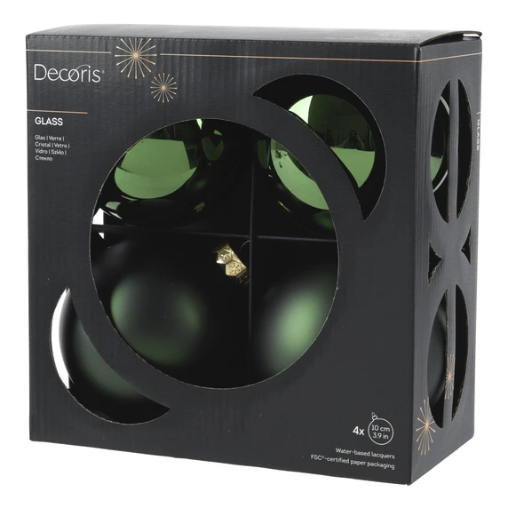Pine Green Bauble Set - 4 - image 1