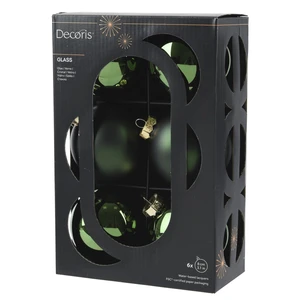 Pine Green Bauble Set - 6