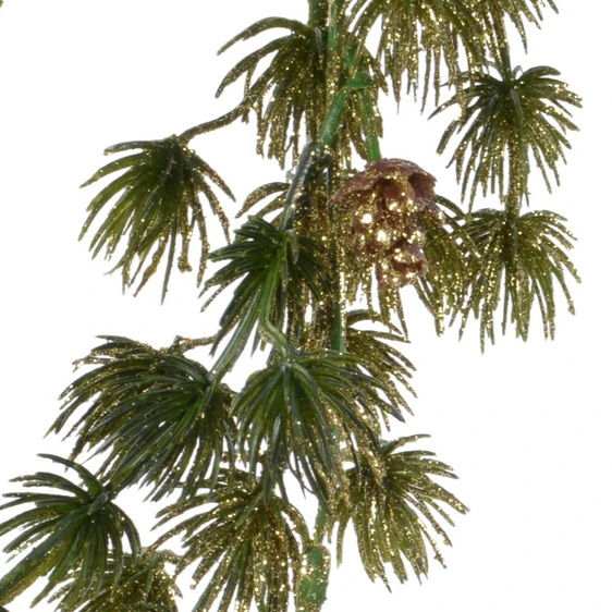 Pine Needles and Glitter Artificial Garland - image 2
