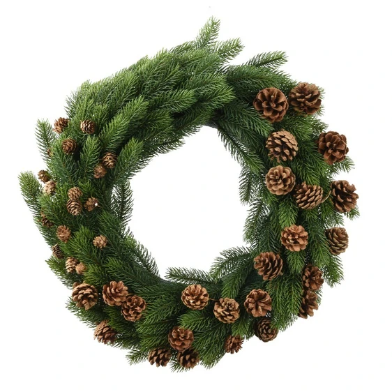 Pinecone Artificial Wreath - 58cm
