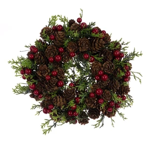 Pinecone & Berry Candle Ring