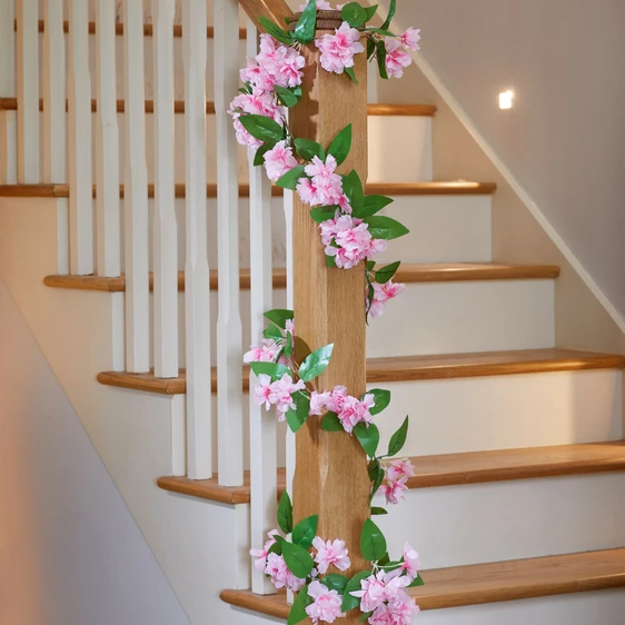 Pink Blossom Artificial Garland - image 1