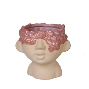 Pink Flower Head Pot - ⌀ 6cm