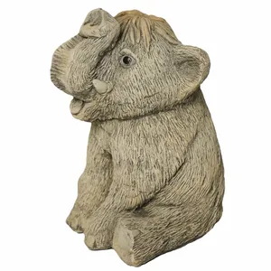 Playing Baby Mammoth Stone Ornament