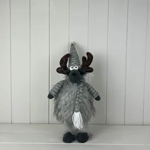 Plush Standing Reindeer Decoration - Small