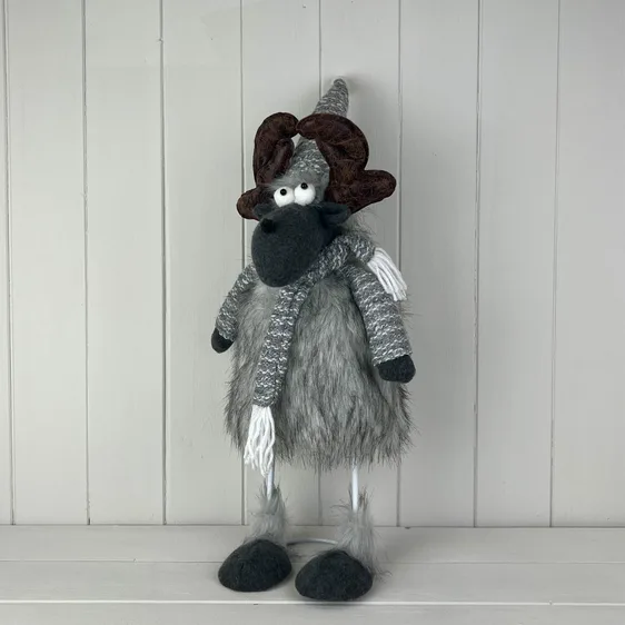Plush Standing Reindeer Decoration - Large