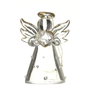 Polka Dot Angel Glass Hanging Decoration