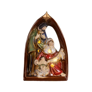 Porcelain Compact Nativity Scene Ornament