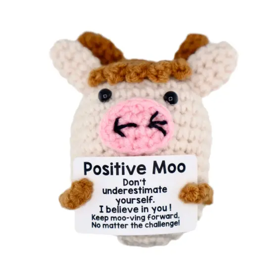 Positive Crochet Cow