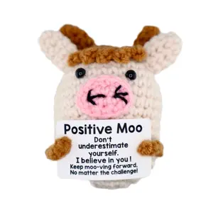 Positive Crochet Cow