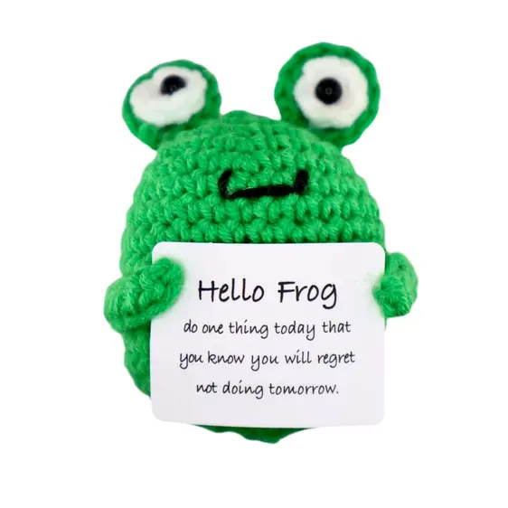 Positive Crochet Frog