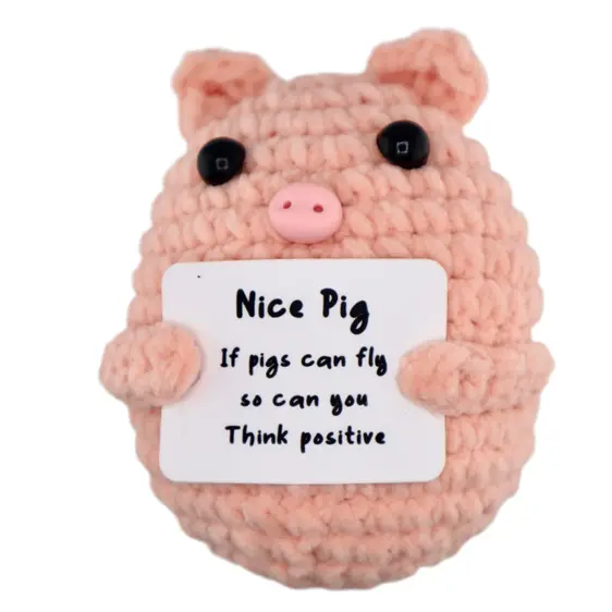 Positive Crochet Pig