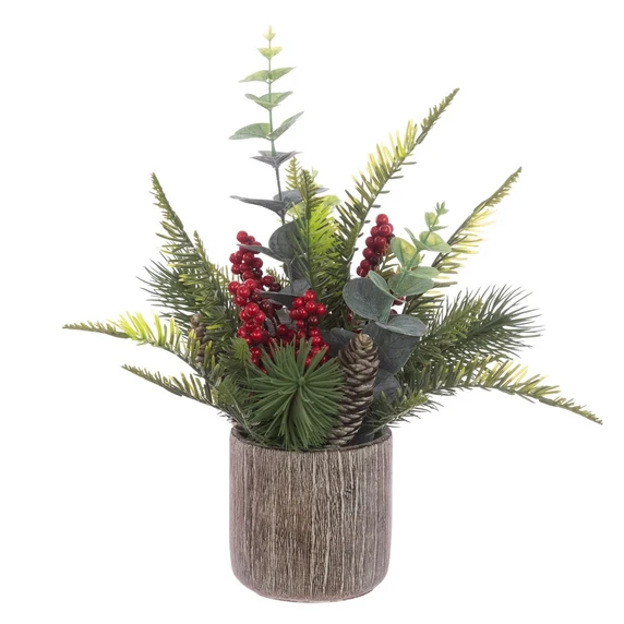 Potted Berry & Foliage Pot