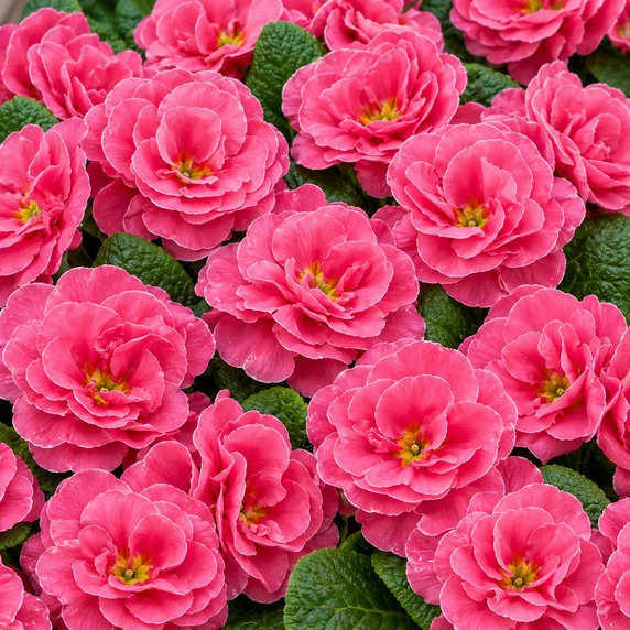 Primula vulgaris 'Pom Pom Early Pink Improved' - image 1