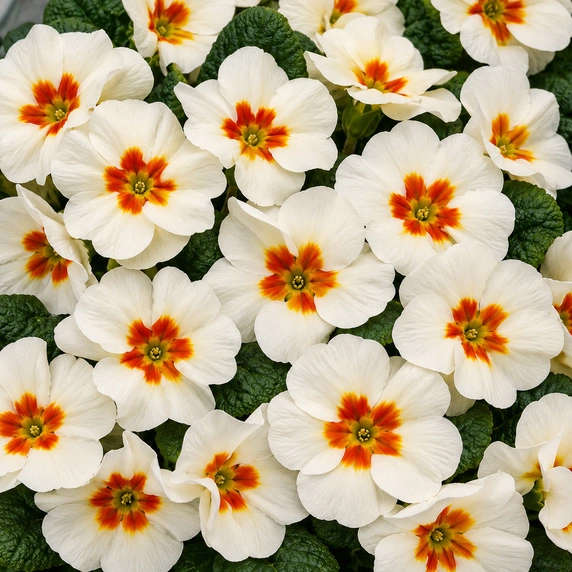 Primula vulgaris 'Evie White'