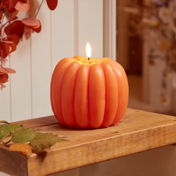 Pumpkin LED Candle