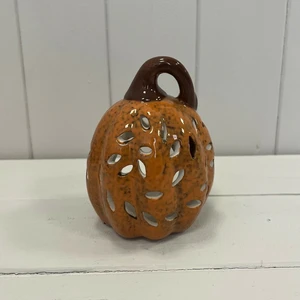 Pumpkin Tealight Holder - Brown