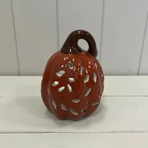 Pumpkin Tealight Holder - Orange