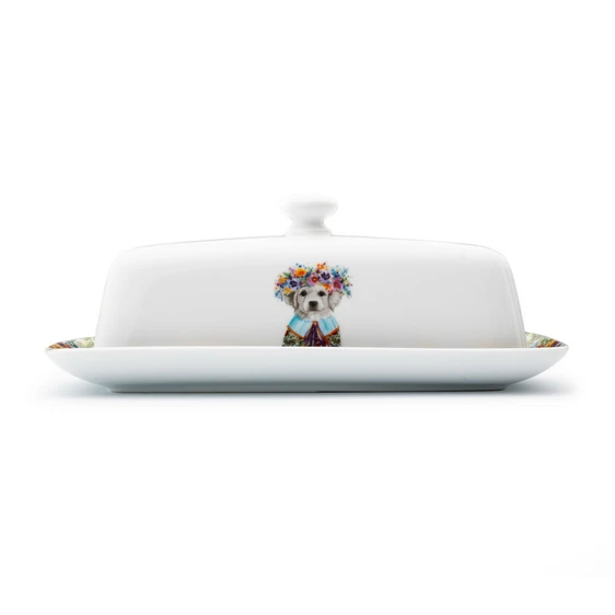 Puppy Print Butter Dish - image 1