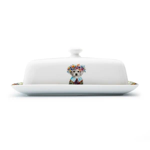 Puppy Print Butter Dish - image 1