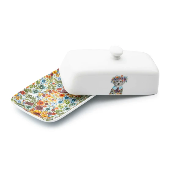 Puppy Print Butter Dish - image 2