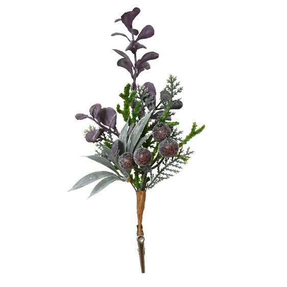 Purple Berries Artificial Foliage Clip