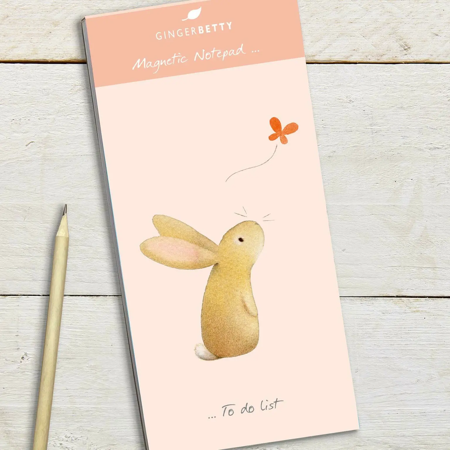 Rabbit & Butterfly Magnetic Notepad - Cowell's Garden Centre | Woolsington