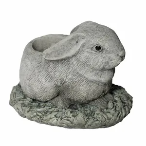 Rabbit Pot Stone Ornament