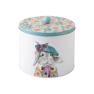 Rabbit Print Biscuit Tin