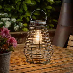 Rattan Angled Table Light - Slate - image 1