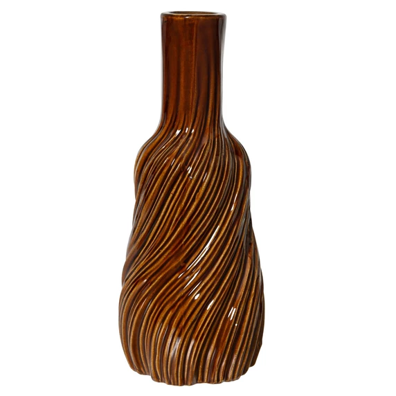 Reactive Glaze Spiral Vase - image 1