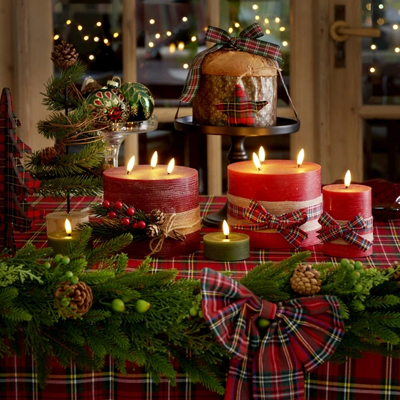 Real Effect Bow Pillar Candle - Medium - image 2