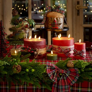 Real Effect Bow Pillar Candle - Medium - image 2