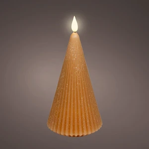 Real Effect Conical Tree Candle - Golden Brown