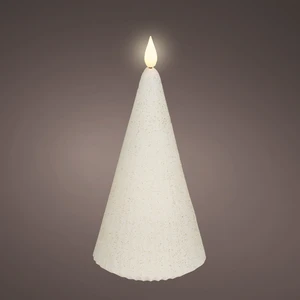 Real Effect Conical Tree Candle - White