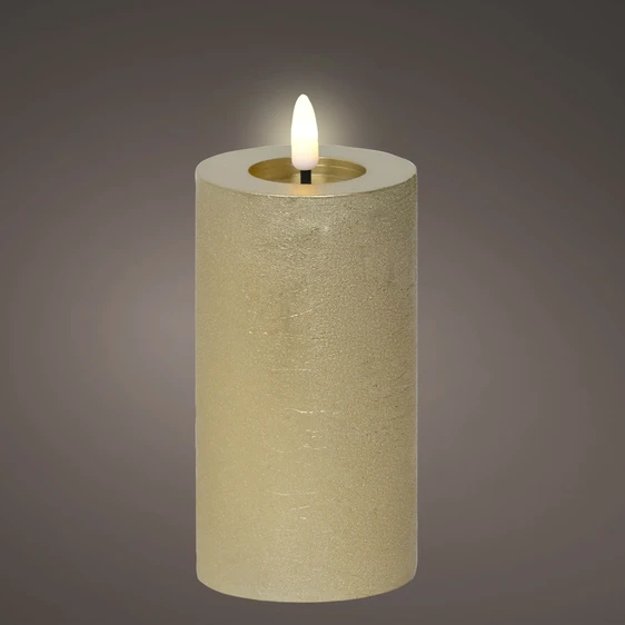 Real Effect Flameless Gold Candle - Medium