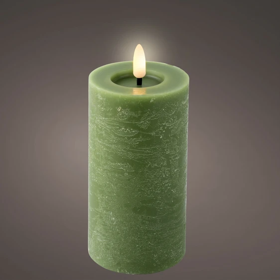 Real Effect Flameless Green Candle - Medium