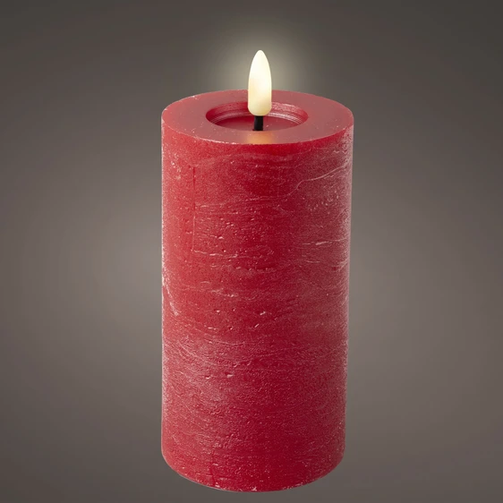 Real Effect Flameless Red Candle - Medium